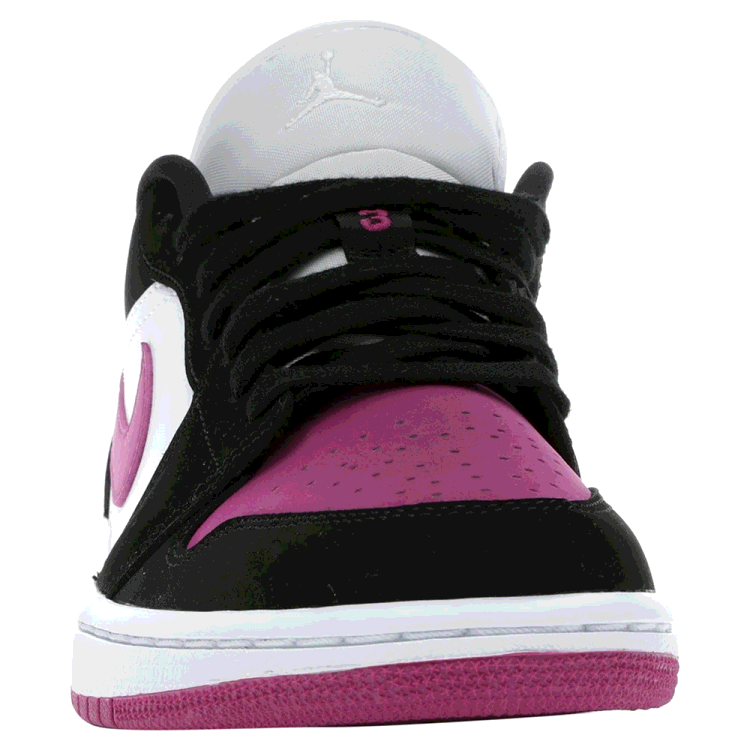 Pre Owned Nike Jordan 1 Low Black Cactus Flower Sneakers Size EU 38.5 (US 7.5W)