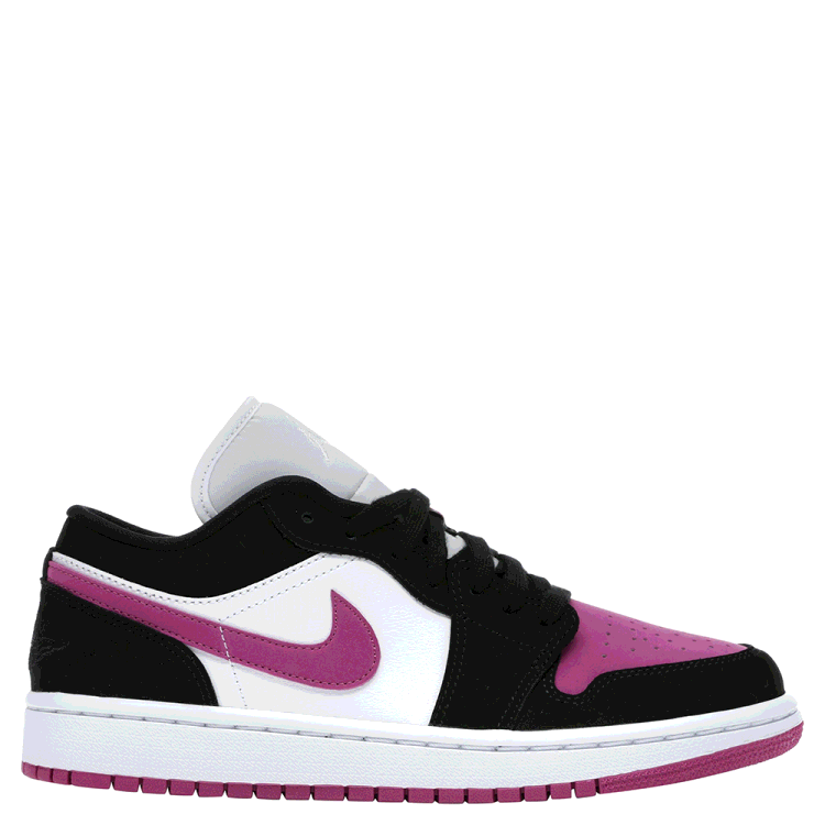 Pre Owned Nike Jordan 1 Low Black Cactus Flower Sneakers Size EU 38.5 (US 7.5W)