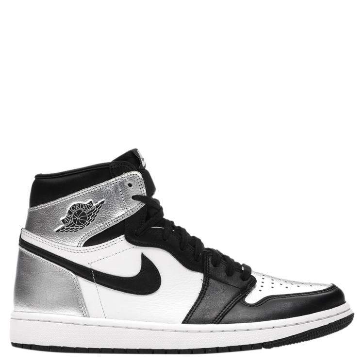 Pre Owned Nike Jordan 1 Silver Toe Sneakers Size (US 7W) EU 38