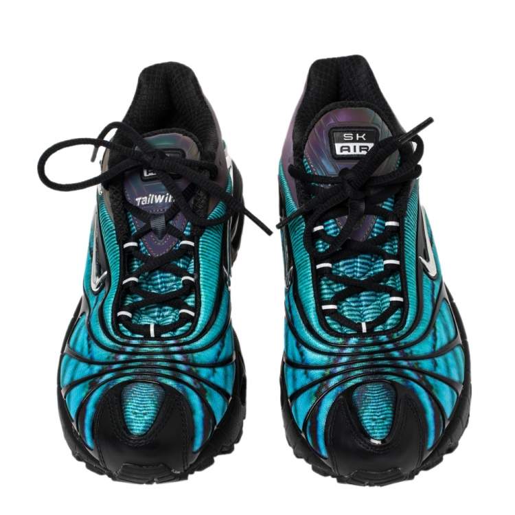 Pre Owned Nike Air Max Black/Blue Fabric Tailwind V Skepta Low Top Sneakers Size 41