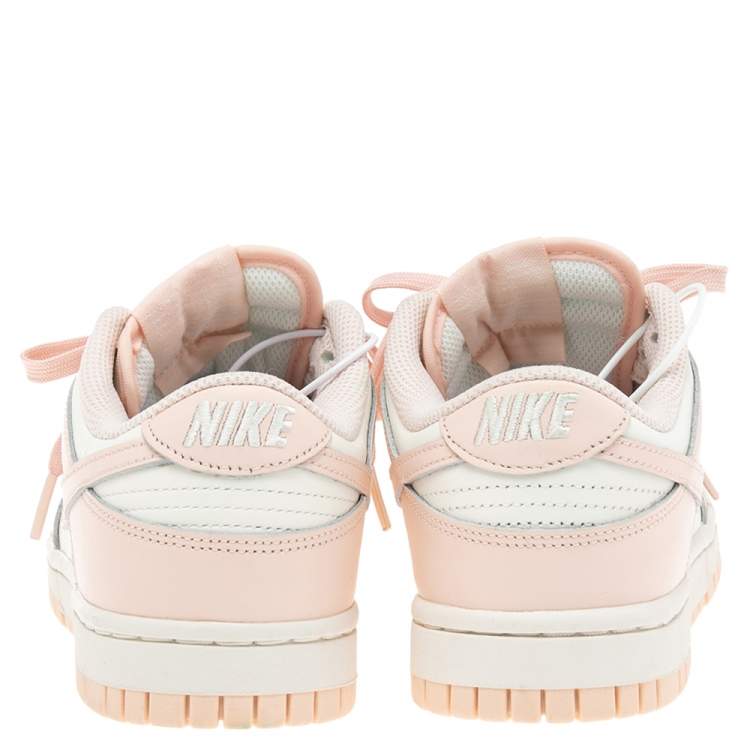 مملوكة مسبقًا Nike WMNS Dunk White/Pink Leather Pearl Sneakers Size 38