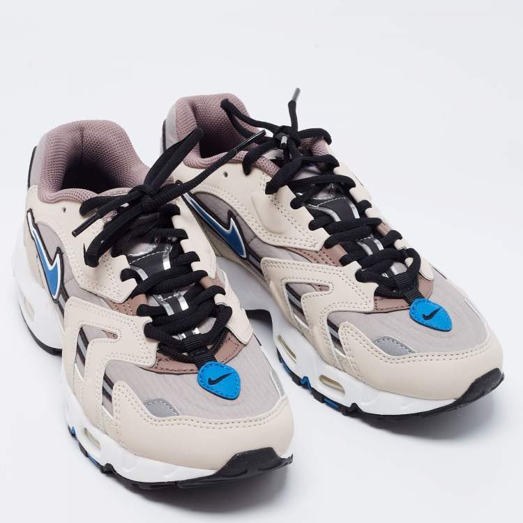 Pre Owned Nike Multicolor Fabric and Leather Air Max 96 II Malt Taupe Haze Low-Top Sneakers Size 40