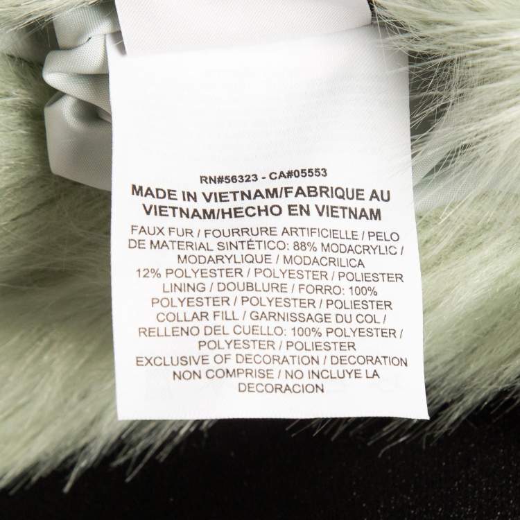 Pre Owned Nike x Ambush Jade Green Faux Fur Reversible Jacket L