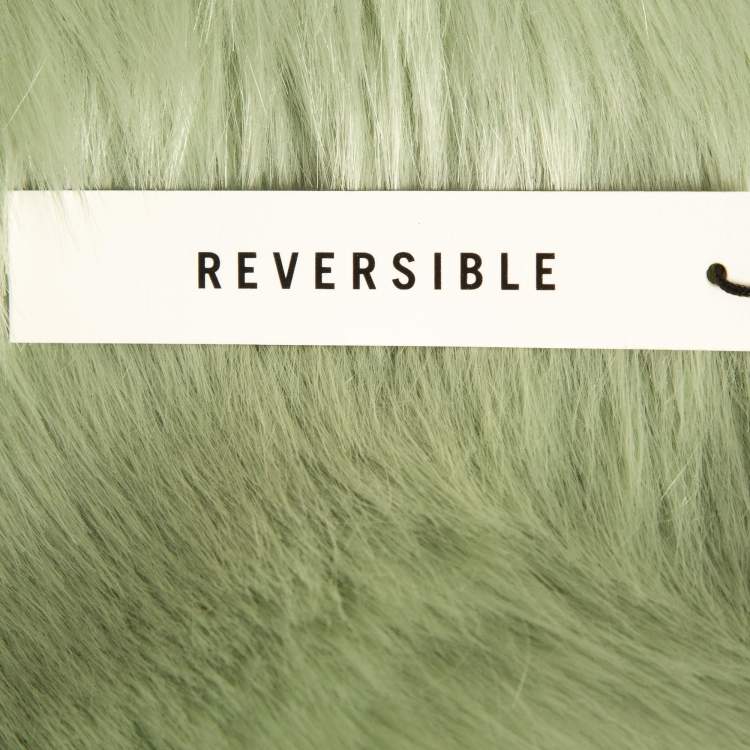 Pre Owned Nike x Ambush Jade Green Faux Fur Reversible Jacket L