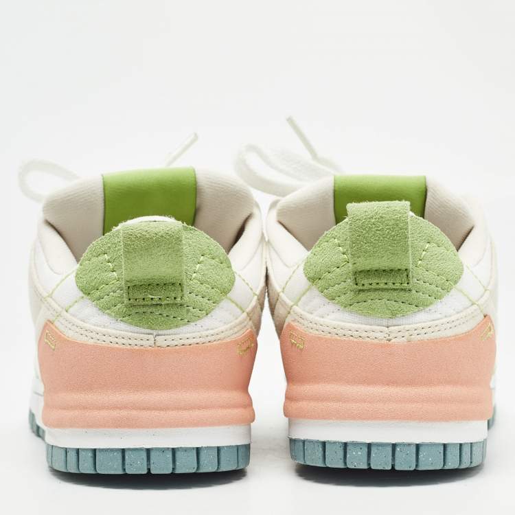 Pre Owned Nike Multicolor Canvas and Alcantara Dunk Low Disrupt 2 Easter Pastel Sneakers Size 37.5