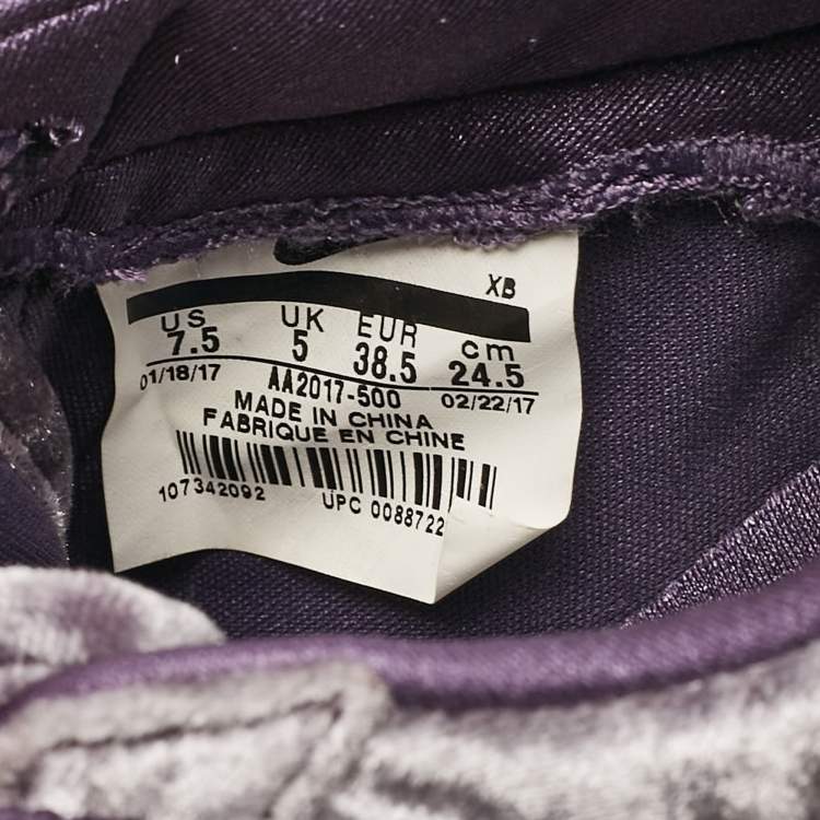 Pre Owned Nike Purple Velvet Blazer Dark Raisin Sneakers Size 38.5