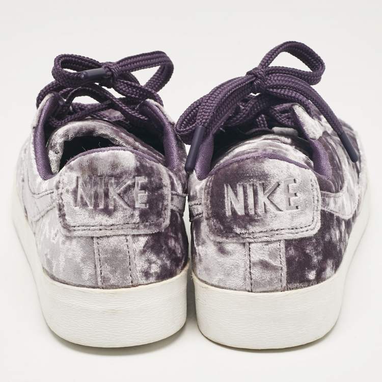 Pre Owned Nike Purple Velvet Blazer Dark Raisin Sneakers Size 38.5