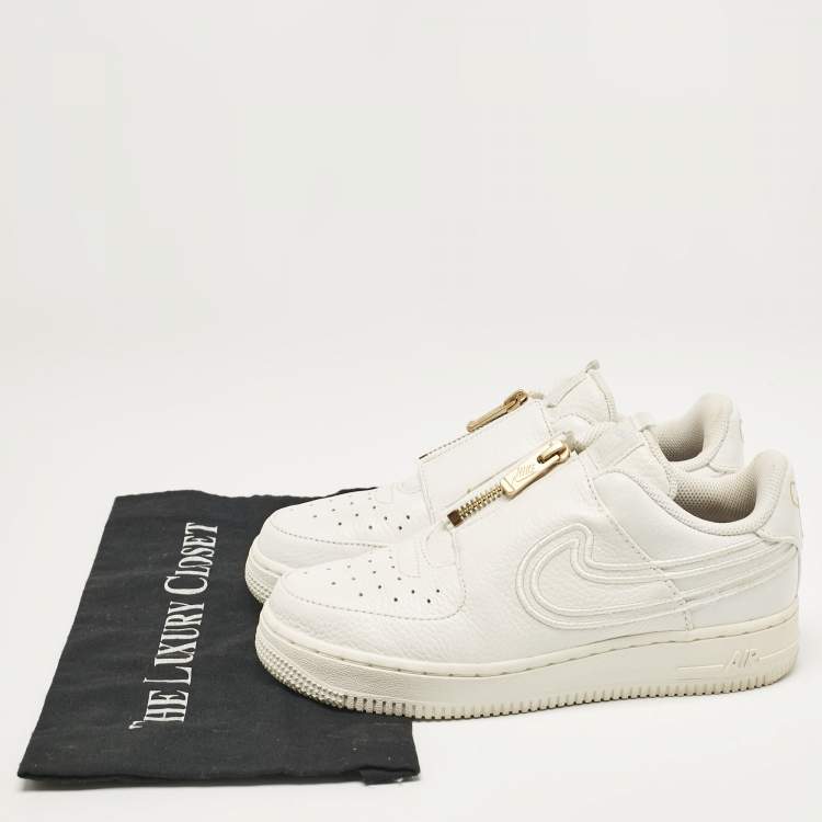 Pre Owned Nike White Leather Air Force 1 Lxx low Lace Up Sneakers Size 37.5