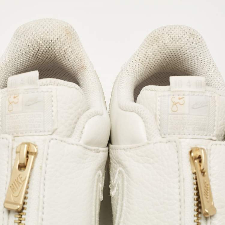 Pre Owned Nike White Leather Air Force 1 Lxx low Lace Up Sneakers Size 37.5