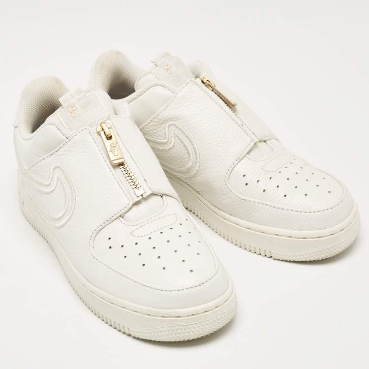 Pre Owned Nike White Leather Air Force 1 Lxx low Lace Up Sneakers Size 37.5