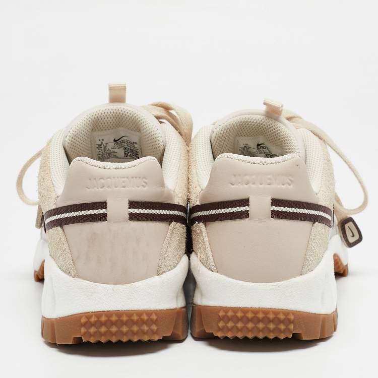 Pre Owned Nike x Jacquemus Beige Leather and Suede Air Humara LX Sneakers Size 39
