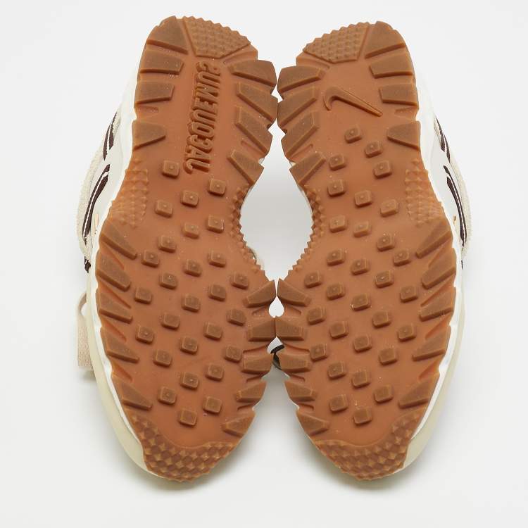 Pre Owned Nike x Jacquemus Beige Leather and Suede Air Humara LX Sneakers Size 39