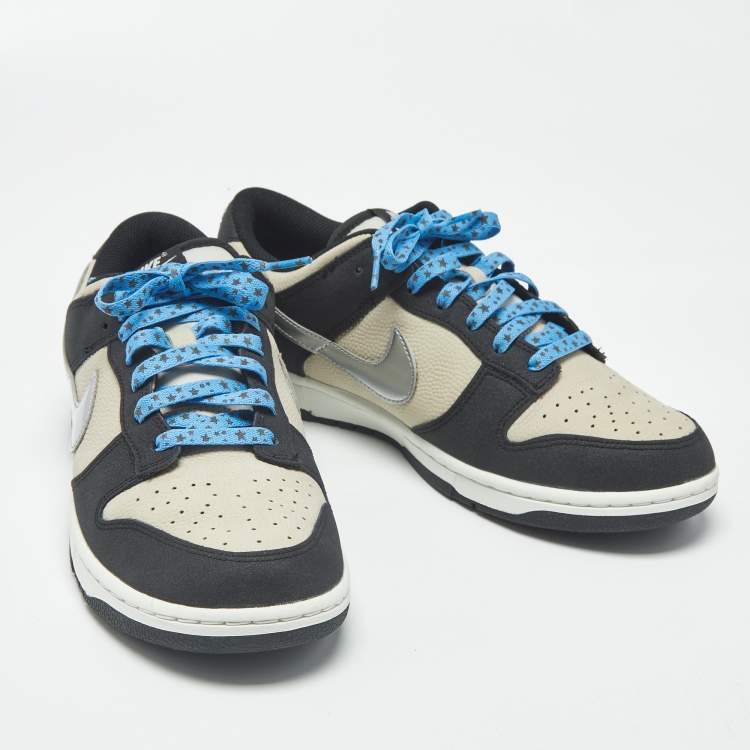 Pre Owned Nike Dunk Starry Laces Size 45 Multicolor Leather and Suede Low Top Sneakers
