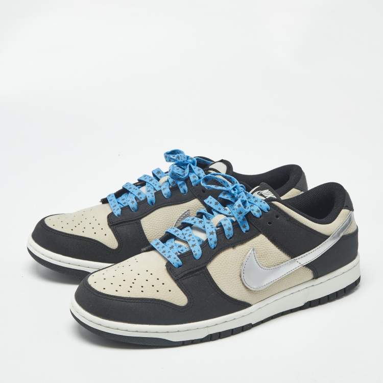 Pre Owned Nike Dunk Starry Laces Size 45 Multicolor Leather and Suede Low Top Sneakers