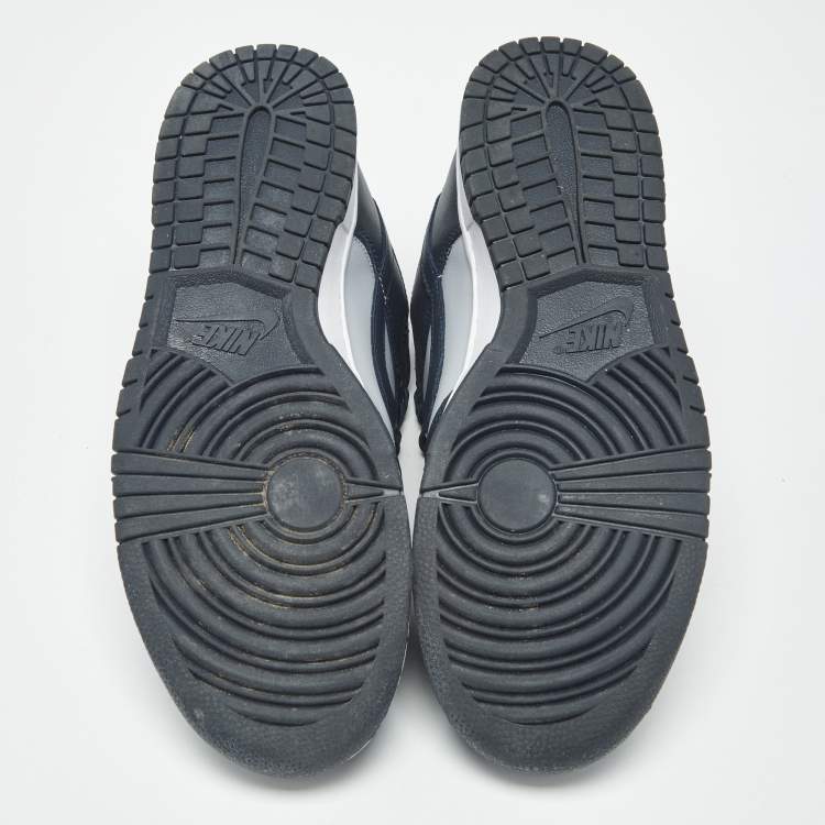 Pre Owned Nike Dunk Low Size 44.5 Two Tone Leather Lace Up Sneakers