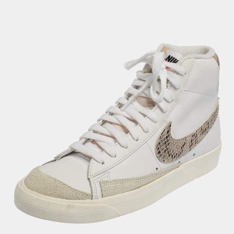 lijn Lichaam Bespreken Nike Blazer Mid '77 Vintage Grey/White Suede And Snakeskin Embossed High  Top Sneakers Size 42 Nike | TLC