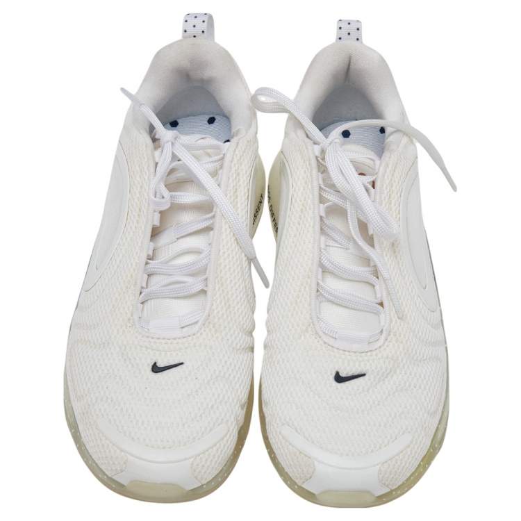 Pre Owned Nike White Mesh Air Max 720 Low Top Sneakers Size 40