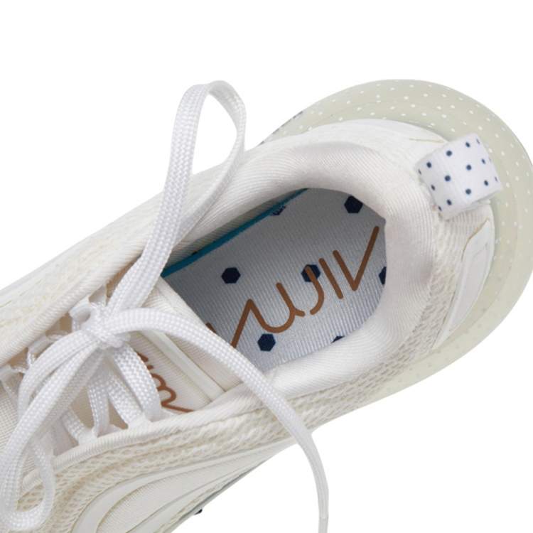 Pre Owned Nike White Mesh Air Max 720 Low Top Sneakers Size 40