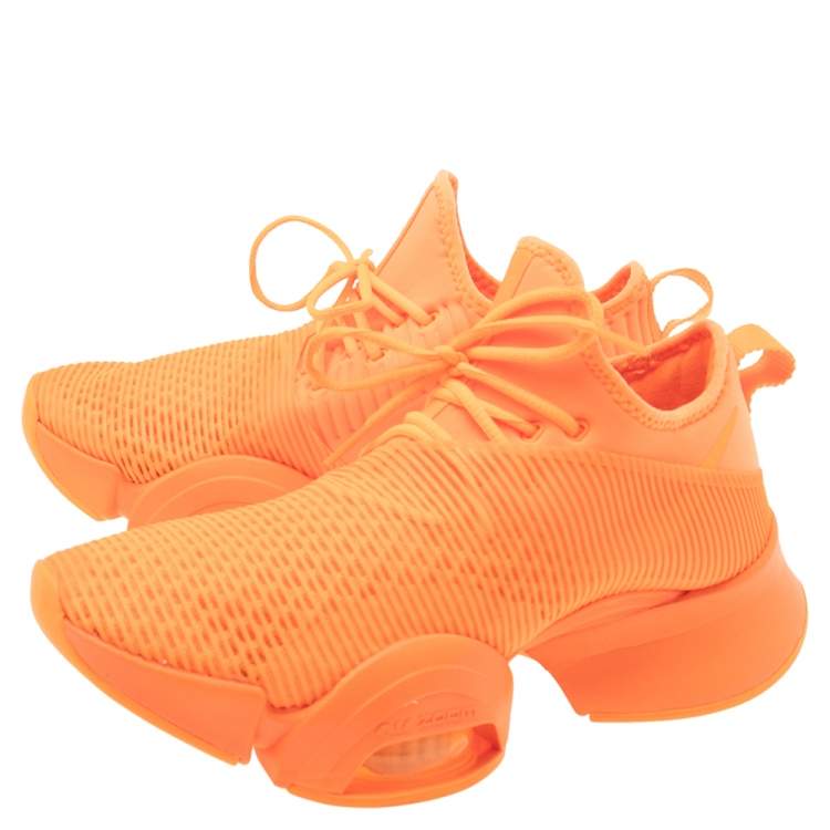 Pre Owned Nike Air Zoom SuperRep Orange Fabric Lace Up HIIT Class Sneakers Size 38