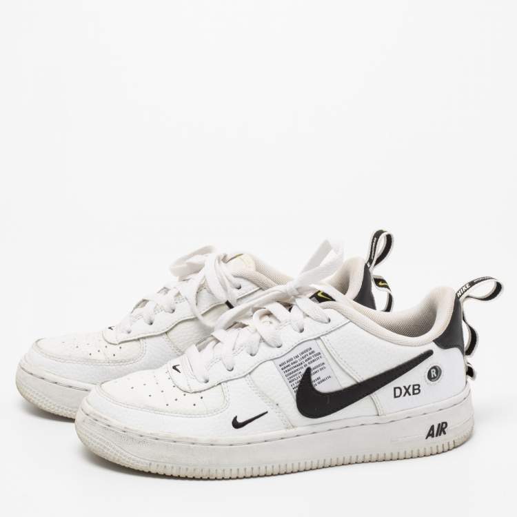 Nike Air Force One White Leather Utility Low Top Sneakers Size