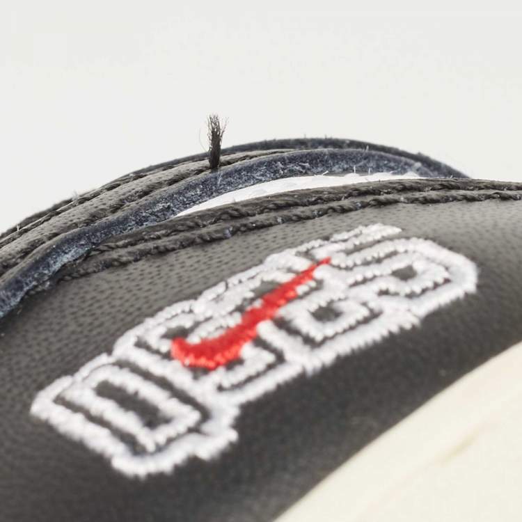 Pre Owned Nike Black Leather SB Dunk Low Sneakers Size 38.5