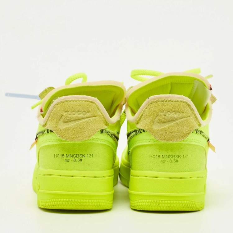 Pre Owned Nike Air Green Suede and Mesh Force 1 Low Sneakers Size 36.5
