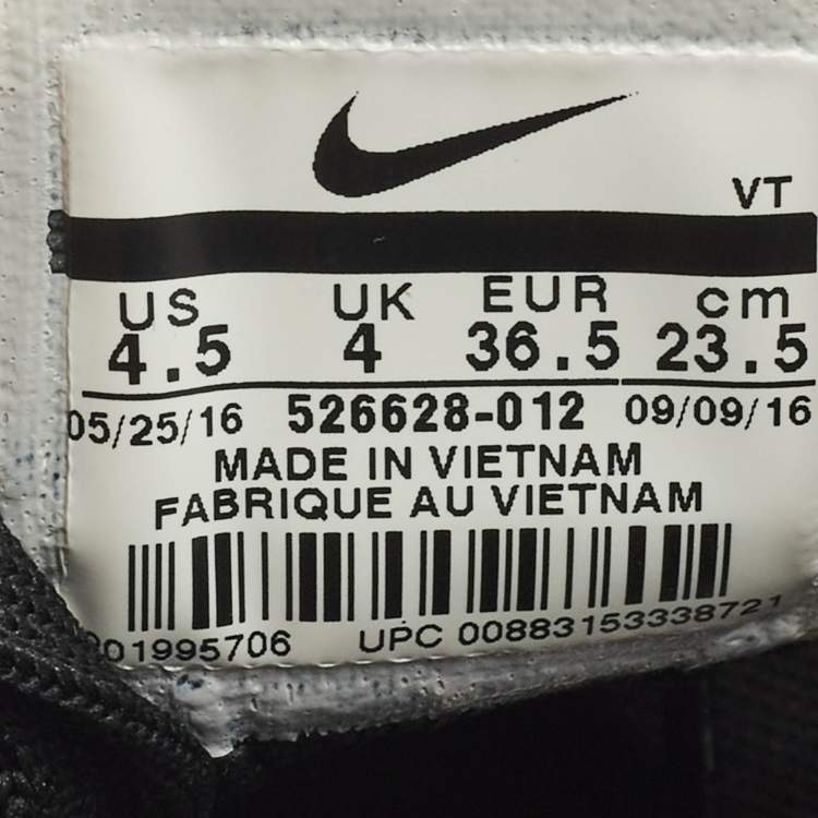 Pre Owned Nike x Sacai White/Black Knit Fabric Racer Oreo 2  Lace Up Sneakers Size 36.5       