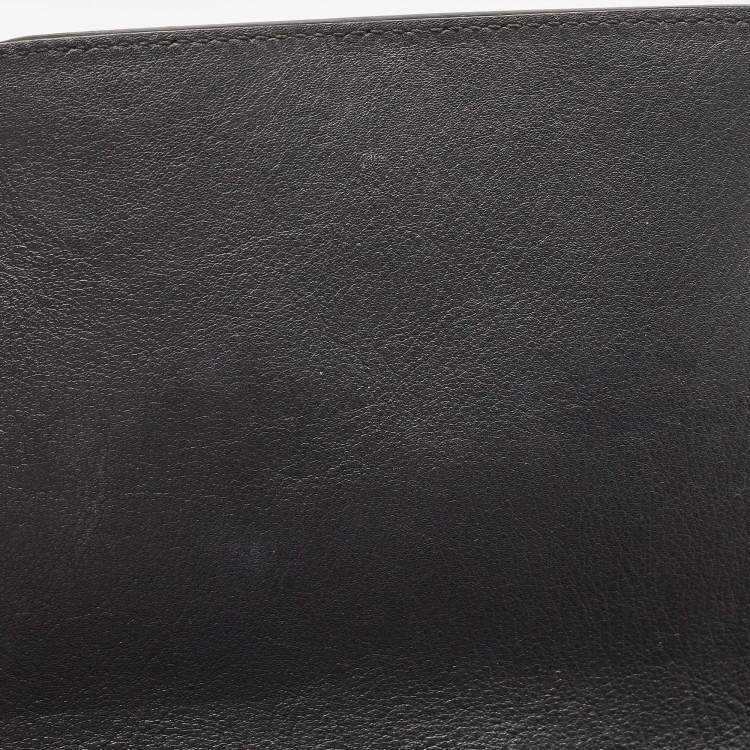 Pre Owned Nina Ricci Black Leather and Suede Marché Chain Shoulder Bag