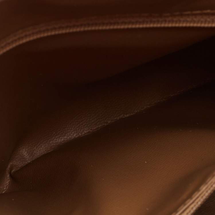 Pre Owned Nina Ricci Beige Printed Coated Canvas Dome Satchel