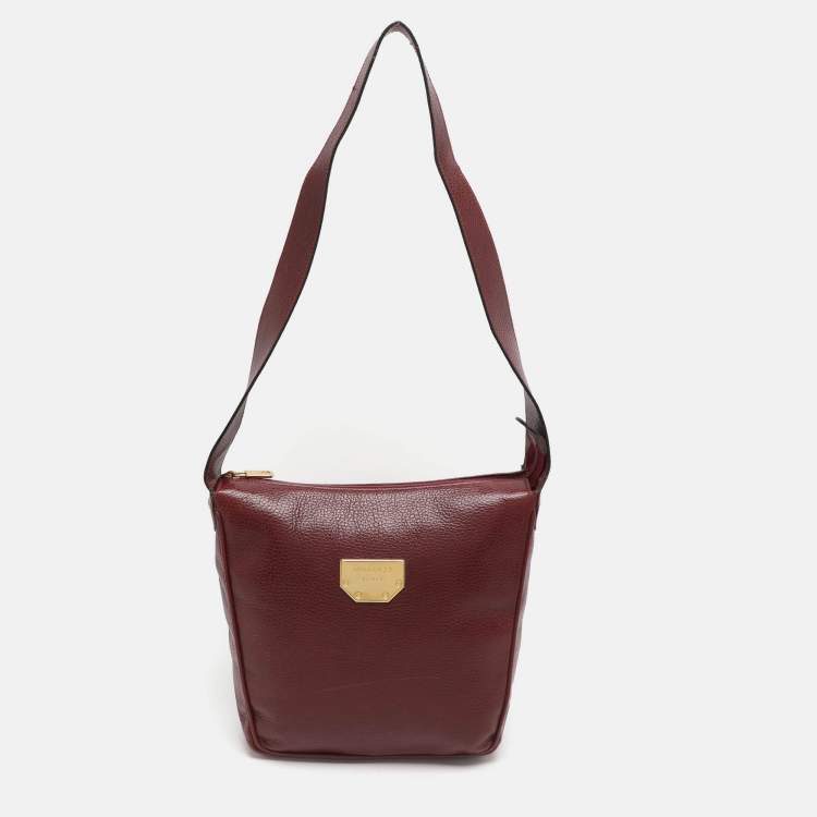 Pre Owned Nina Ricci Red Leather Hobo