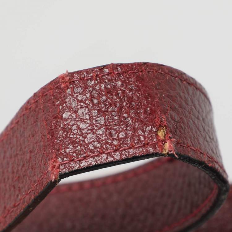 Pre Owned Nina Ricci Red Leather Hobo