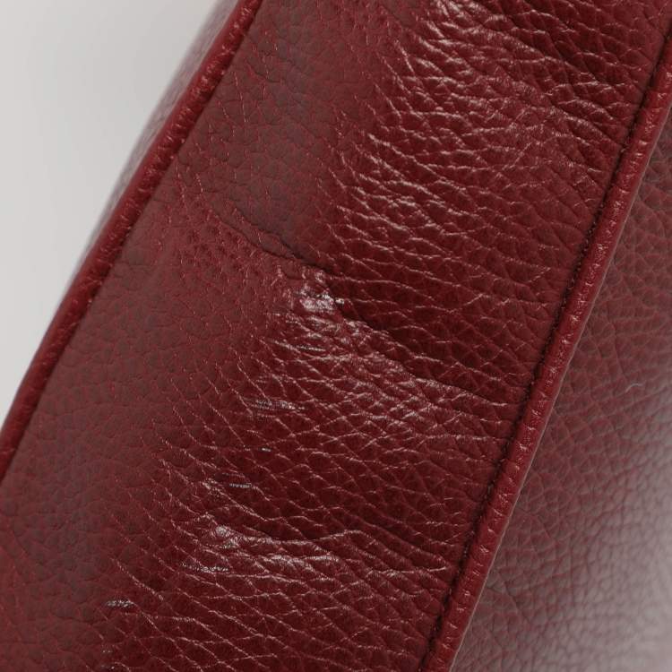 Pre Owned Nina Ricci Red Leather Hobo