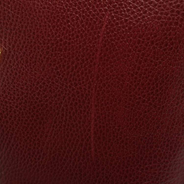 Pre Owned Nina Ricci Red Leather Hobo