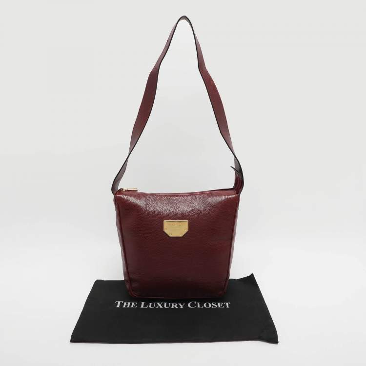 Pre Owned Nina Ricci Red Leather Hobo