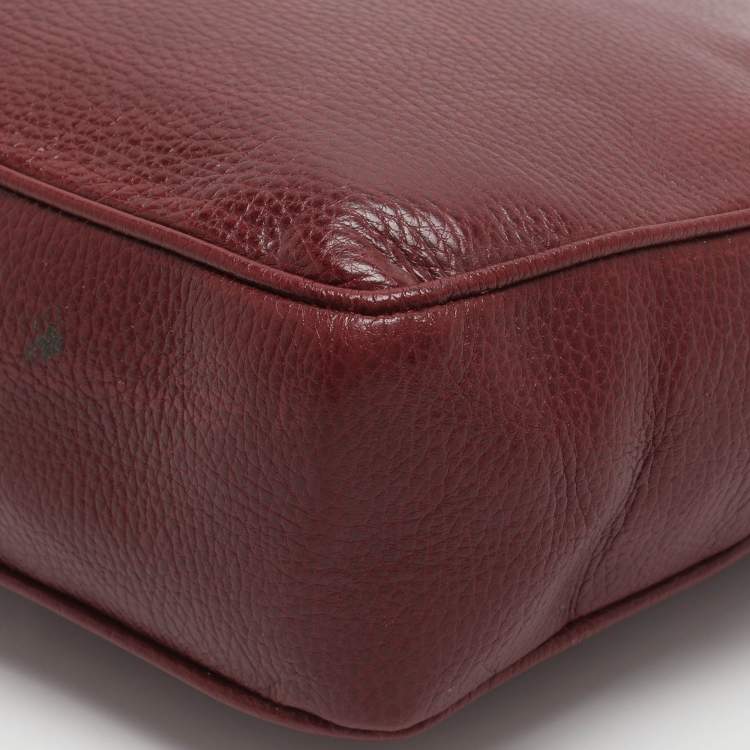 Pre Owned Nina Ricci Red Leather Hobo