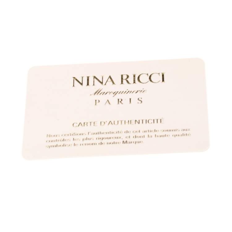 Pre Owned Nina Ricci White Leather Flap Shoulder Bag