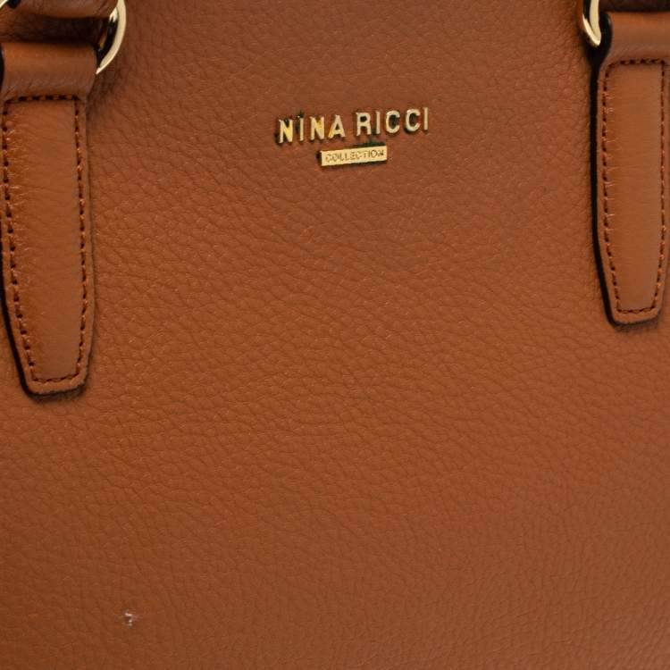 Pre Owned Nina Ricci Collection Tan Leather Tote