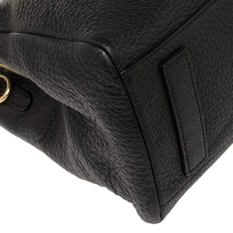 Pre Owned Nina Ricci Black Leather Zipped Tote 