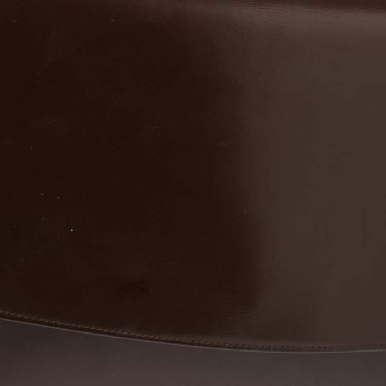 Pre Owned Nina Ricci Brown Leather Flap Chain Shoulder Bag