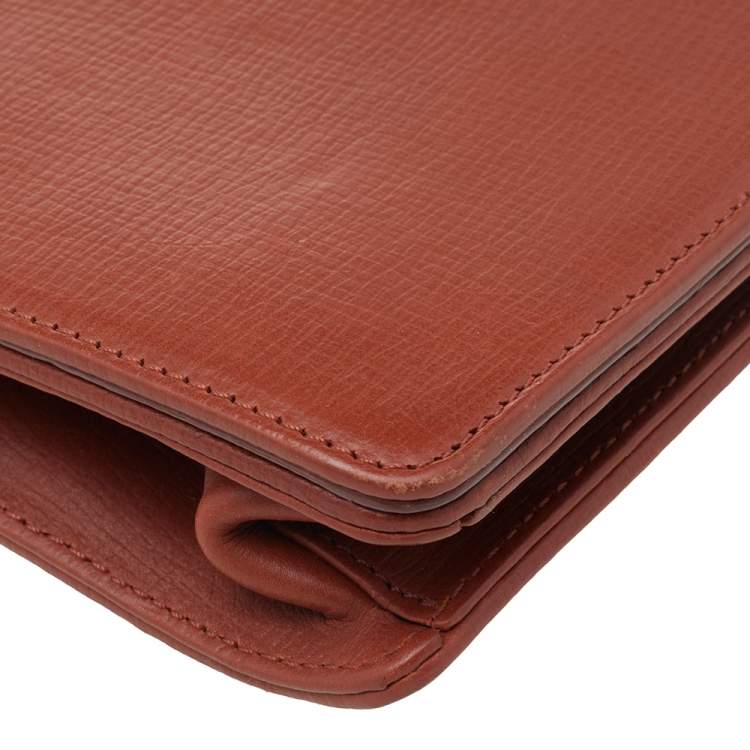 Pre Owned Nina Ricci Brown Leather Arc Clutch