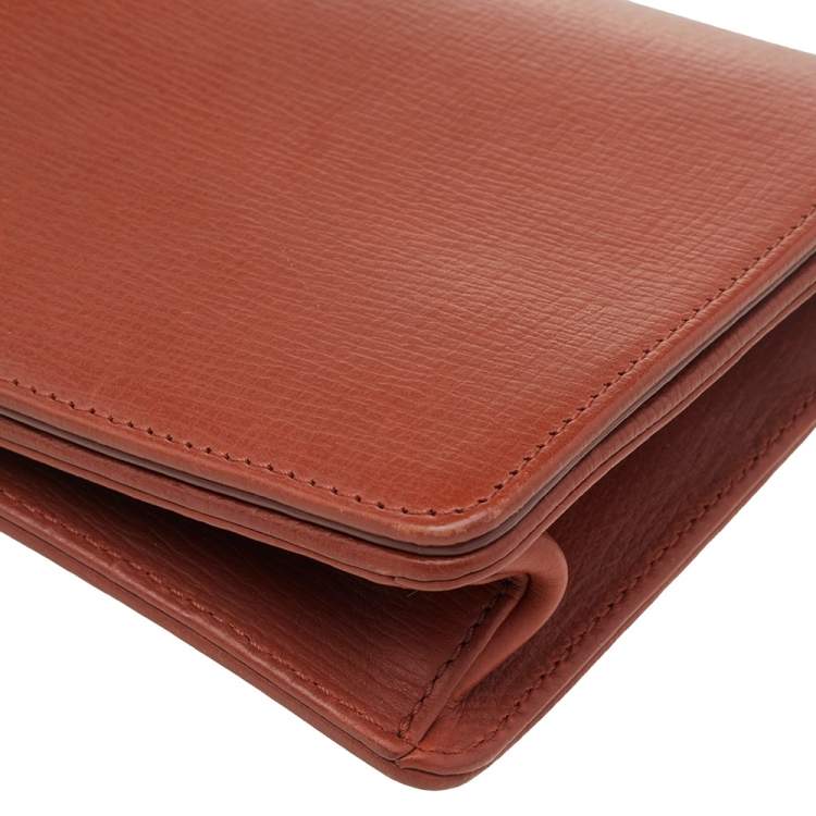 Pre Owned Nina Ricci Brown Leather Arc Clutch