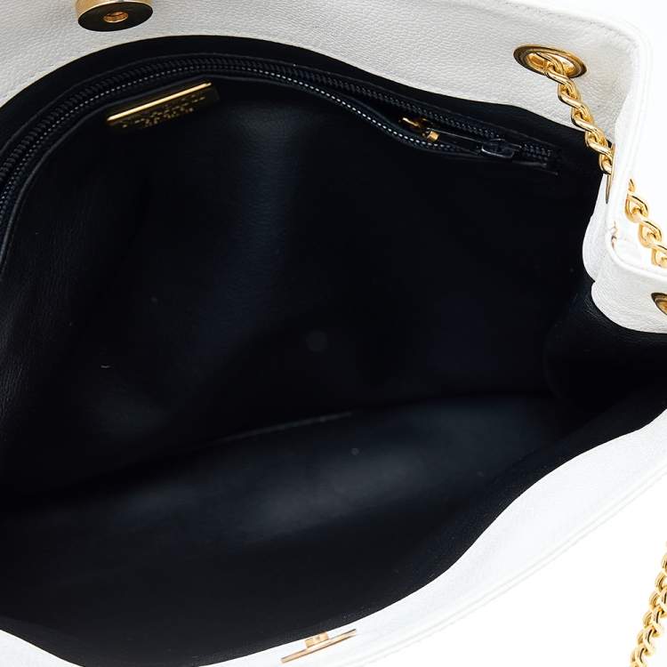Pre Owned Nina Ricci White Leather Chain Shoulder Bag