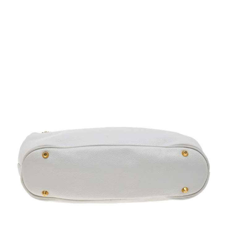 Pre Owned Nina Ricci White Leather Chain Shoulder Bag