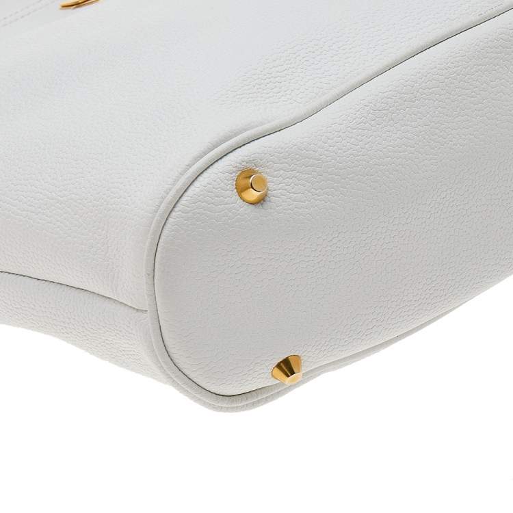 Pre Owned Nina Ricci White Leather Chain Shoulder Bag