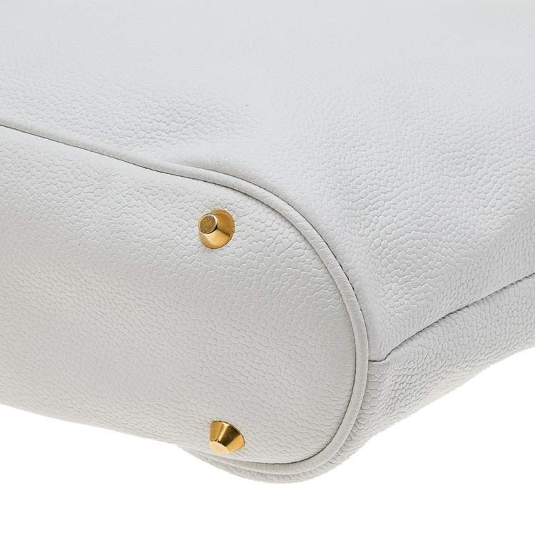 Pre Owned Nina Ricci White Leather Chain Shoulder Bag