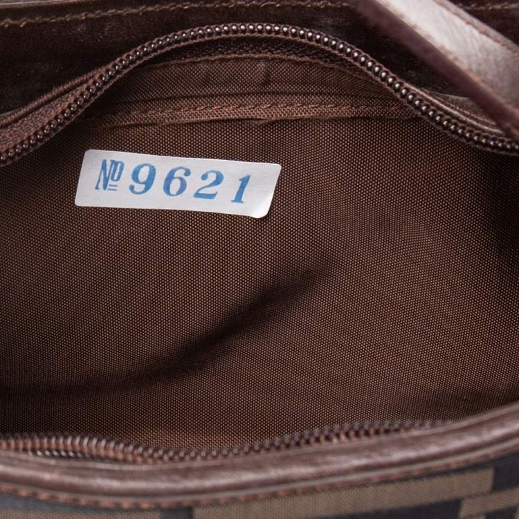 Pre Owned Nina Ricci Tobacco Printed Nylon Shoulder Bag