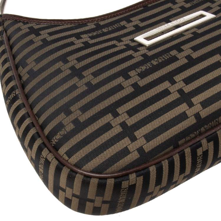 Pre Owned Nina Ricci Tobacco Printed Nylon Shoulder Bag