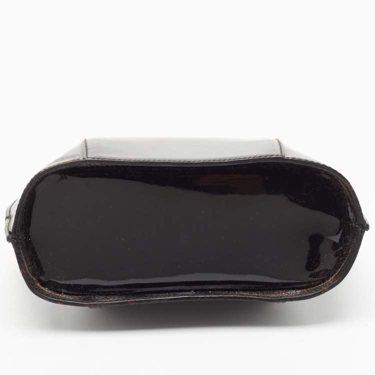 Pre Owned Nina Ricci Black Patent Leather Satchel