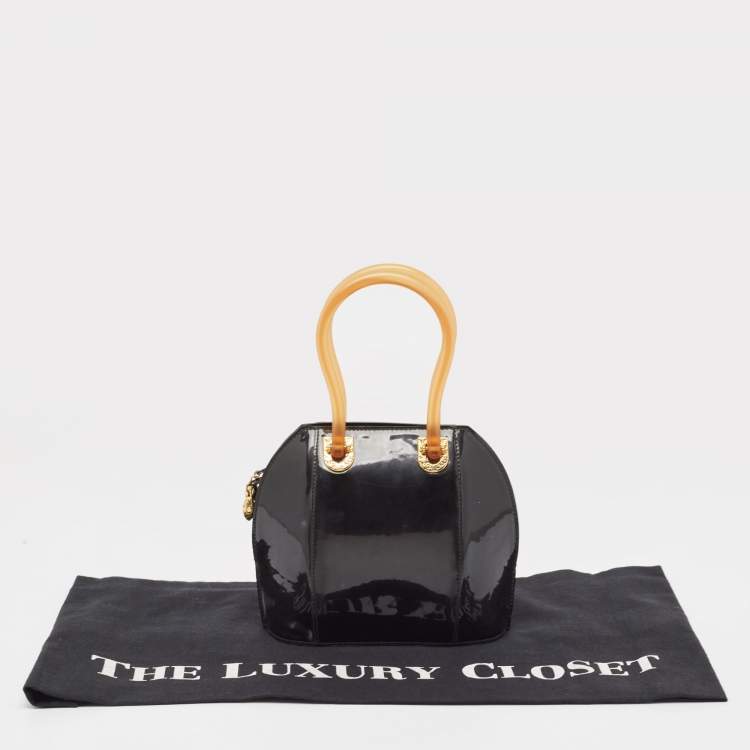 Pre Owned Nina Ricci Black Patent Leather Satchel