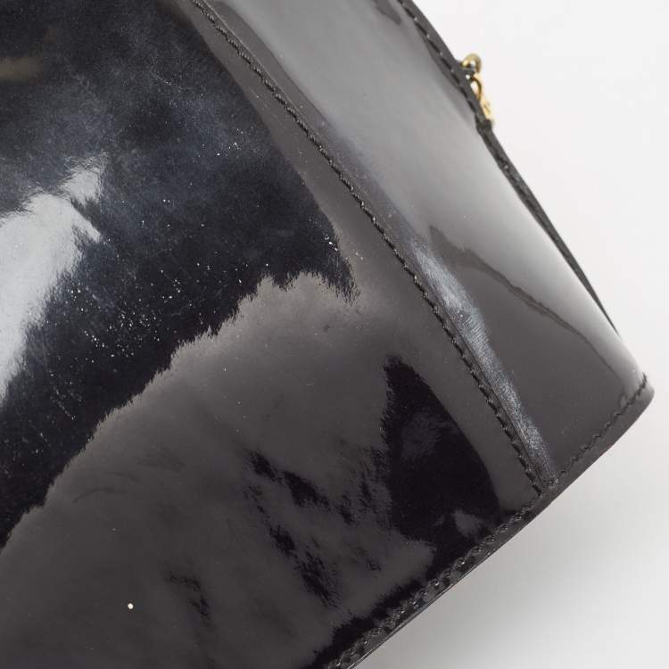 Pre Owned Nina Ricci Black Patent Leather Satchel